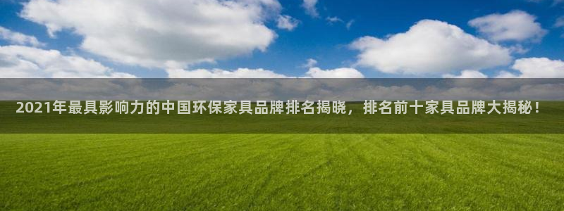 杏耀平台服务中心：2021年最具影响力的中国环保家具品牌排名